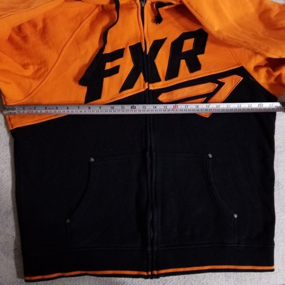 FXR Outdoor/Racing Orange & Black Zip-Up Hoodie - Picture 4 of 8